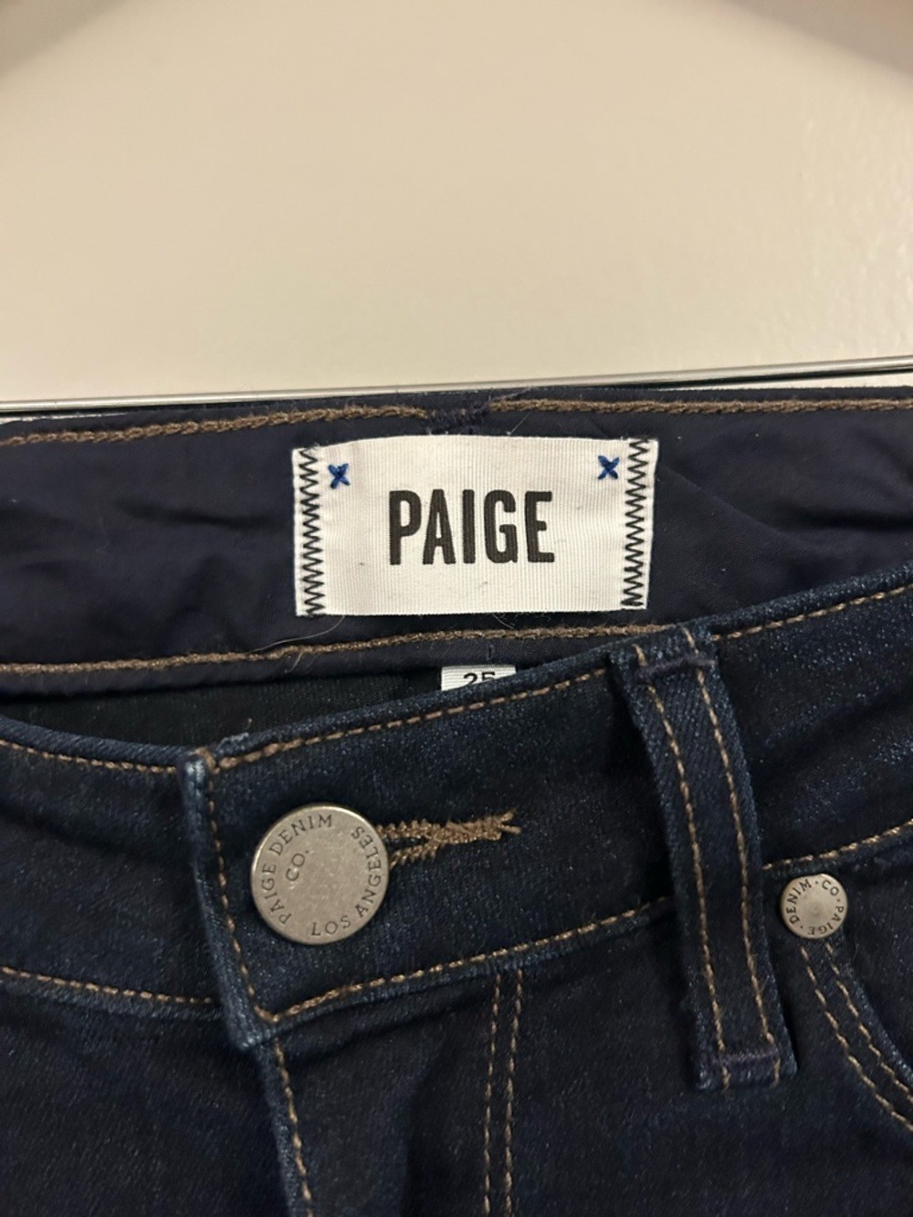 PAIGE Midnight Indigo Skyline Skinny Jeans Size 25 - Picture 2 of 7